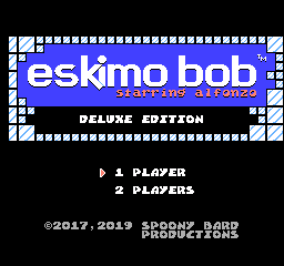 Eskimo Bob Starring Alfonzo (Homebrew) — Title screen